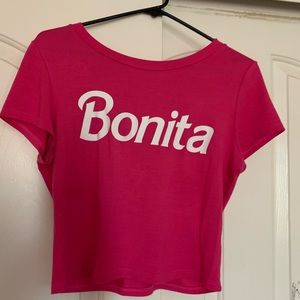 Bonita neon pink crop top